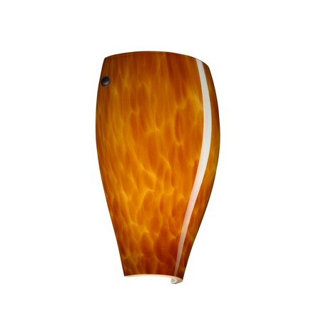 Besa Lighting Chelsea Wall Sconce, Amber Cloud, Bronze Cap Finish, 1x8W LED 704318-LED-BR